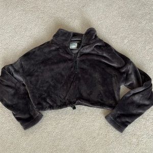 UO Cropped Fuzzy Sweater